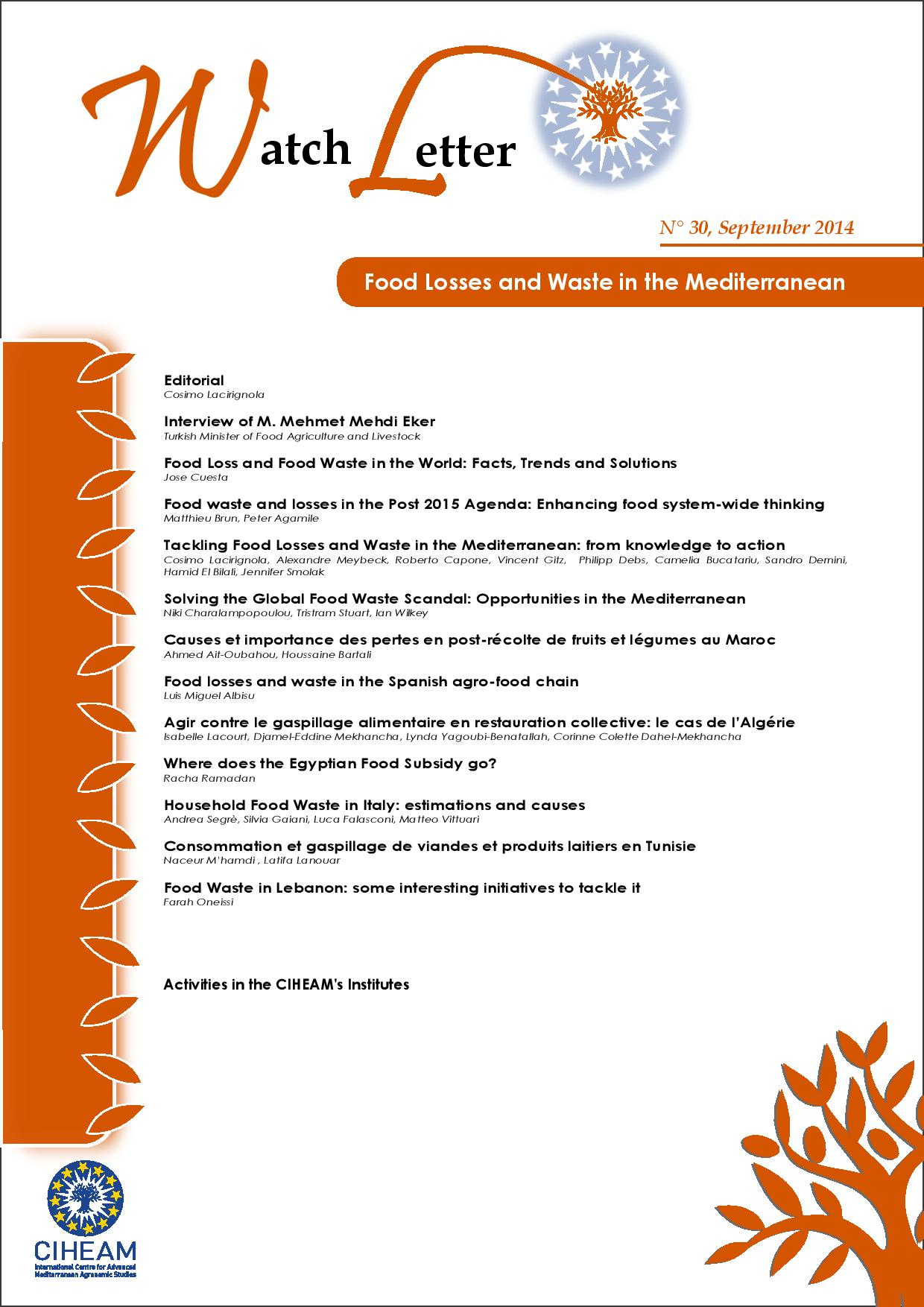 WL 30 Food Waste and Losses in the Mediterranean