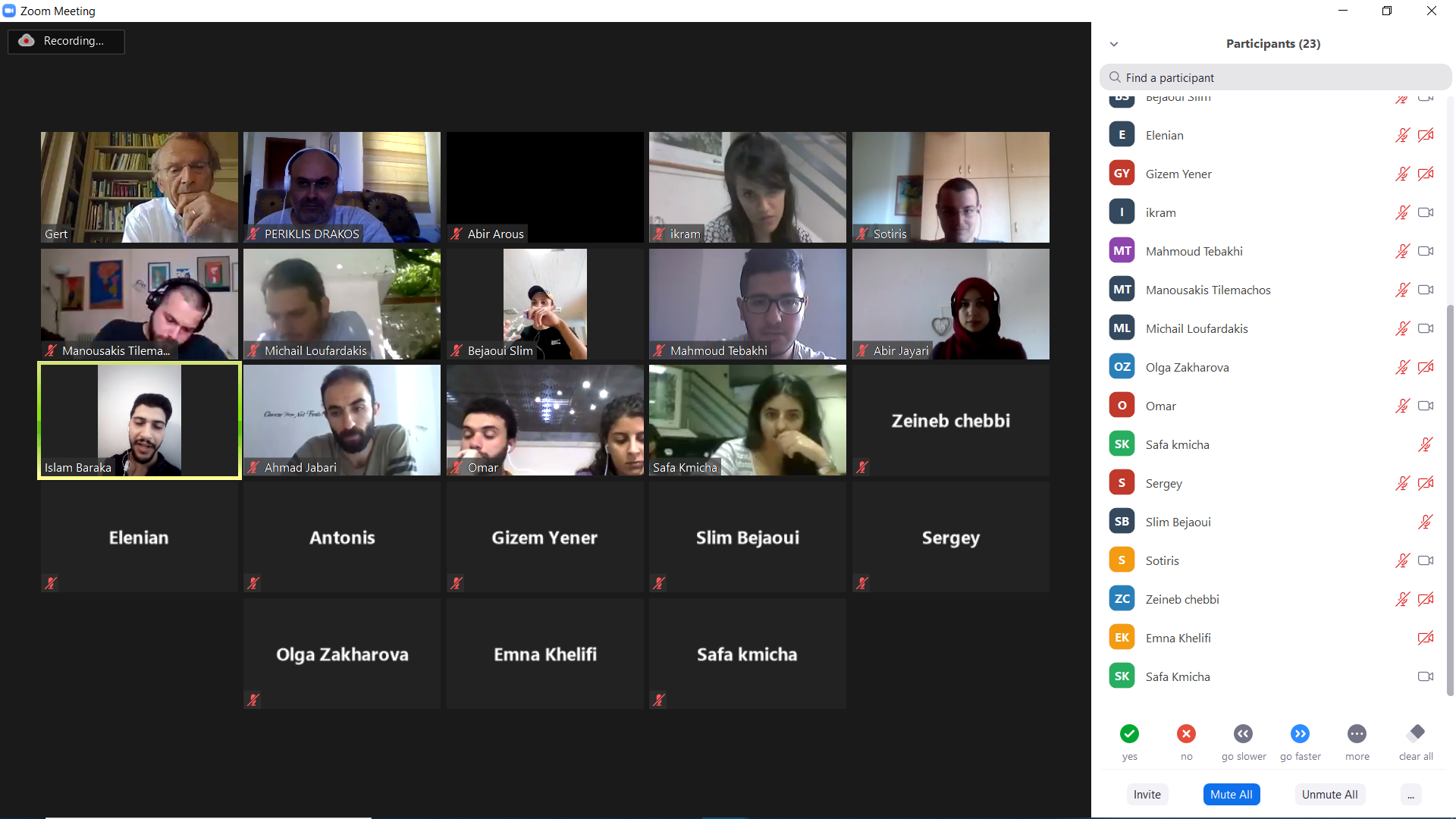 MSc students of CIHEAM – CHANIA : E-Conferencing