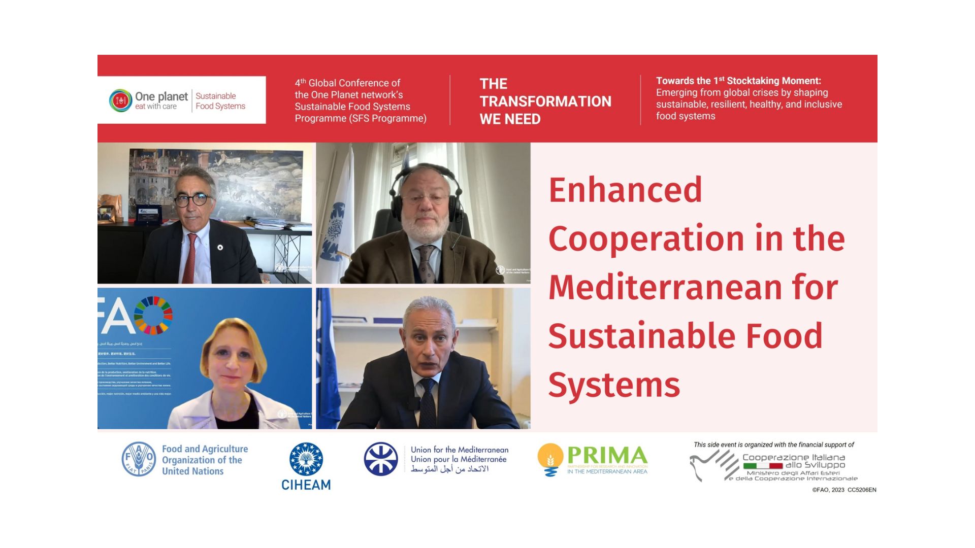 Enhanced Cooperation in the Mediterranean for Sustainable Food Systems