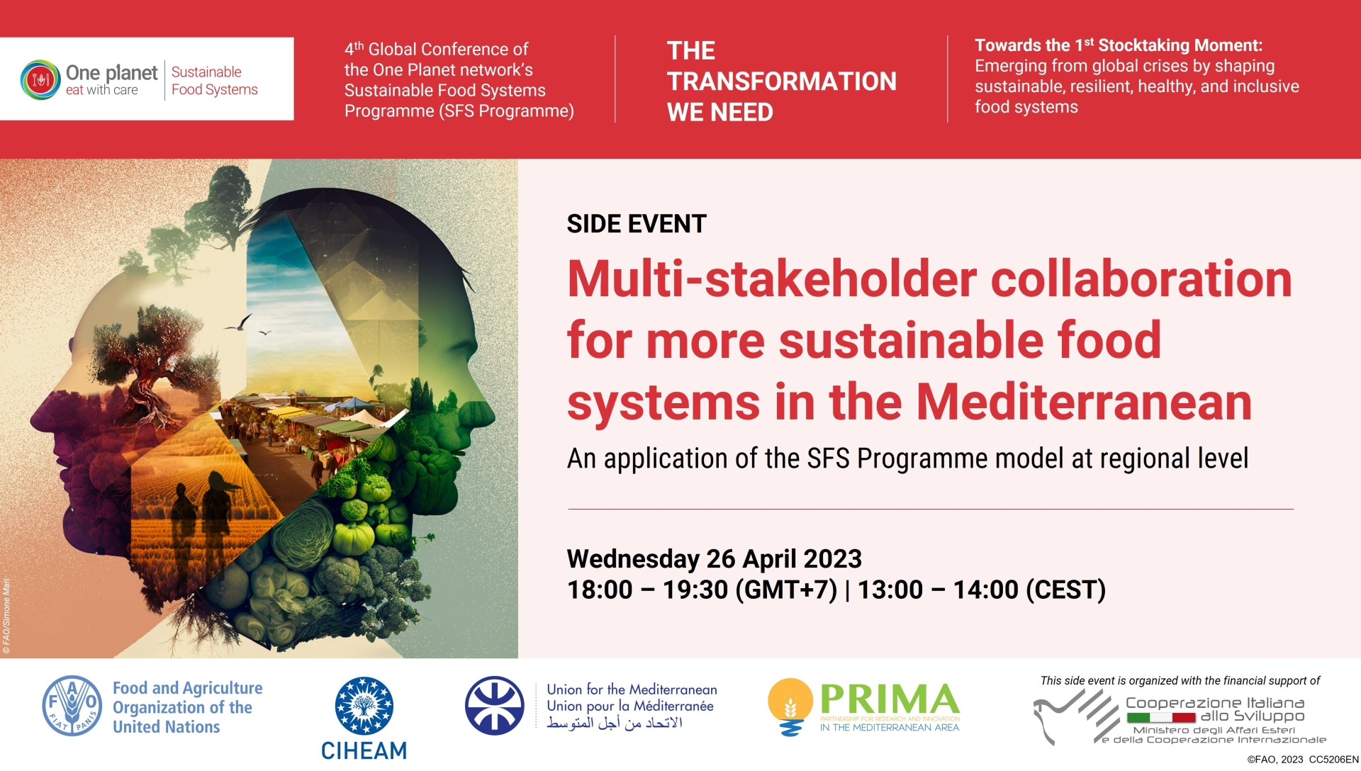 SFS-MED side event: Multi-stakeholder collaboration for more sustainable food systems in the Mediterranean